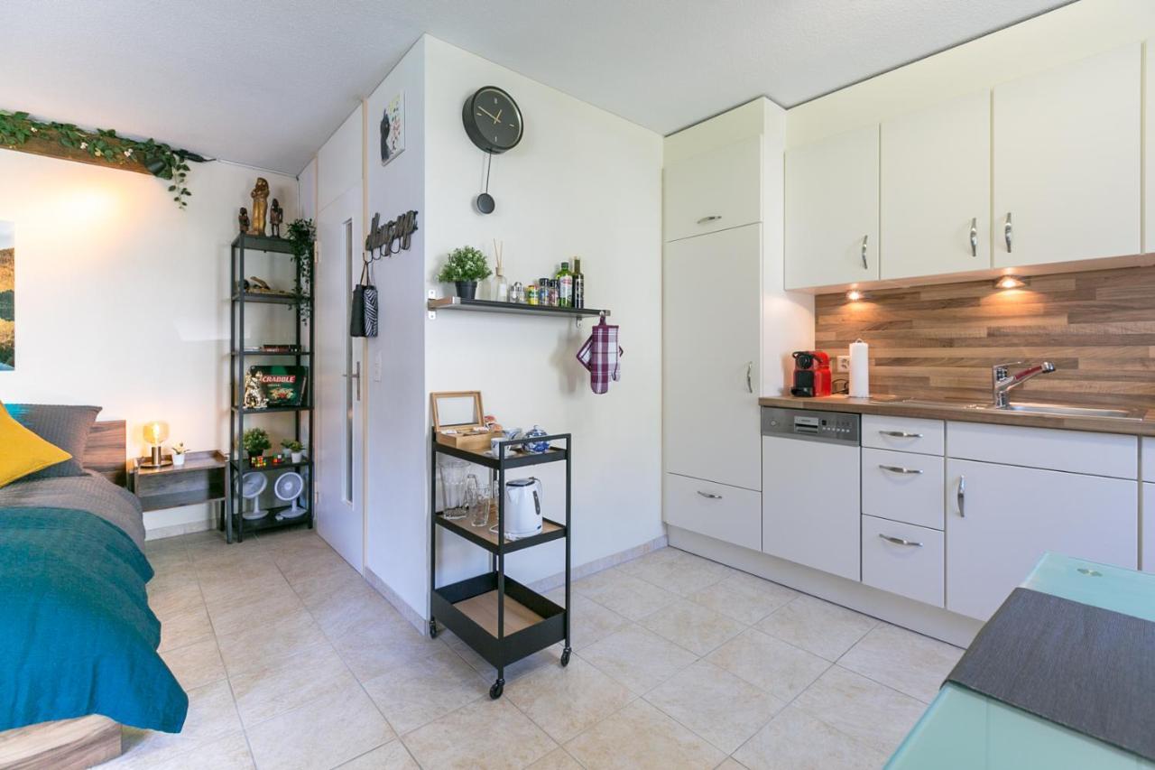 Spirit Apartments - Studio 1 - Kueche - Parkplatz Engelberg Kültér fotó